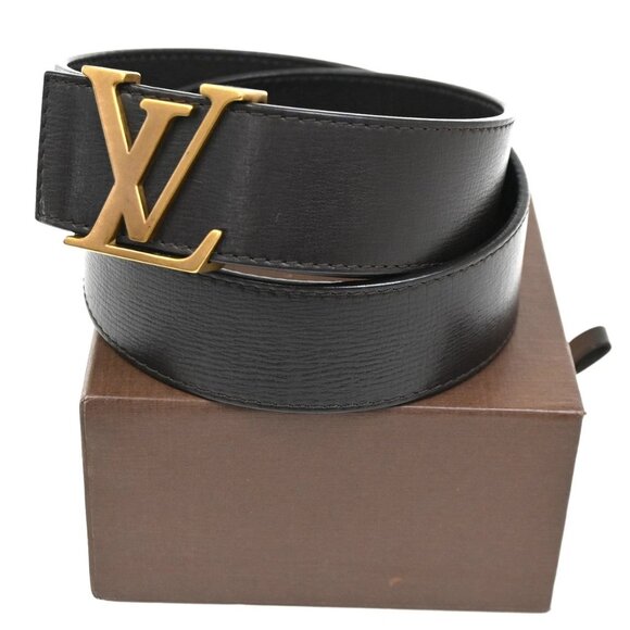 LOUIS VUITTON LV Logo Ceinture LV Initial Belt 80/32 Leather Brown M6902 86KC273 main image 2